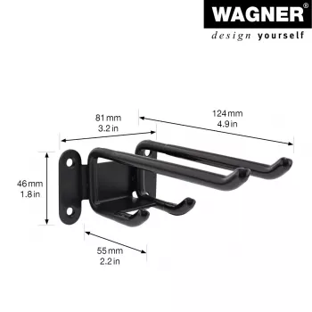 Wagner design yourself WH 2093 fali tartó fekete (15209301)