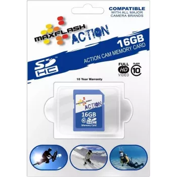 MEMORYSOLUTION MAXFLASH 8GB Action SDHC-kártya Class 10, kiskereskedelmi SD8GHCCL10M-R