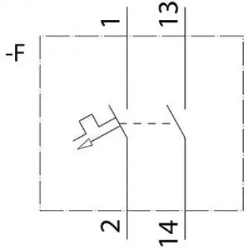Siemens 5SY1706-2 1 pólusú 6A C jelleggörbe MCB beépített segédkapcsolóval
