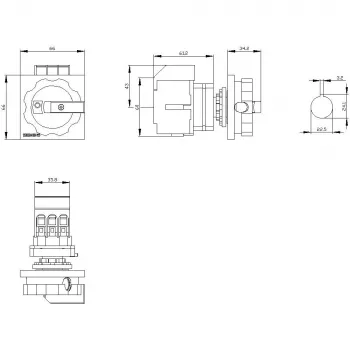 SIEMENS SIRIUS 3LD3 16A 3 pólusú főkapcsoló / terhelésleválasztó kapcsoló 3LD30540TK53