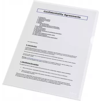 LEITZ Esselte Standard Plus lyukasztott fólia A4, 100 darabos csomag, átlátszó, polipropilén 56218