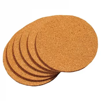 KESPER alátétkészlet természetes parafából, 6 részes, négyzetes, hőálló, 100x100x5 mm, környezetbarát