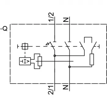 Siemens 5SV16166KK16 RCBO, 1P+N, 16 A, 30 mA, A típus, C karakterisztika, 6 kA
