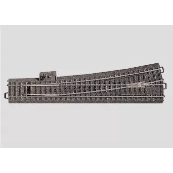 Märklin H0 C-Gleis karcsú bal váltó ágyazattal, 236,1 mm, kézi működtetés, AC 24711