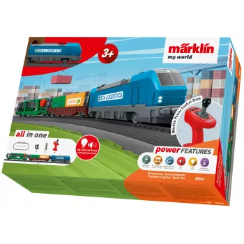 Märklin 29349 H0 konténerlogisztika kezdőcsomag 232 sorozatú dízelmozdonnyal és 3 konténerszállító kocsival