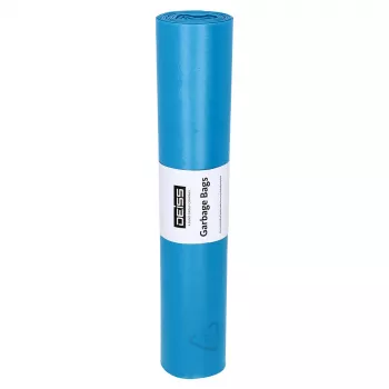 DEISS Heavy-Duty Refuse Bags STANDARD 120L Blue 6µm (25-Pack) 20067