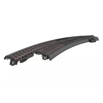 Märklin 24771 C-Gleis íves bal váltó, H0 nyomtáv, manuális, fekete ágyazat