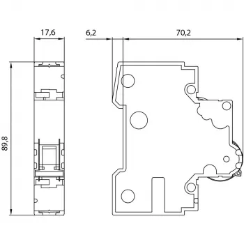 Siemens 5SY41045 kismegszakító 1 pólusú 4A C-karakterisztika 6kA 230/400V AC