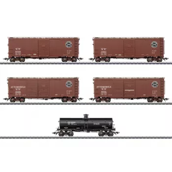 Märklin 045667 H0 AC Southern Pacific 5 részes US teherkocsi szett