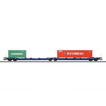 Märklin 47474 Sdggmrss ikerzsebes kocsi H0 1:87 méretarány kobaltkék 393 mm