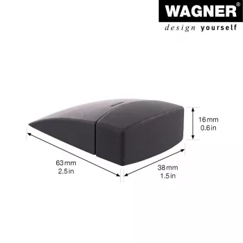 Wagner design yourself EH 5150 padlóra szerelhető ajtóütköző, cinköntvény és műanyag, matt nikkel, 45 mm magasság 15515011