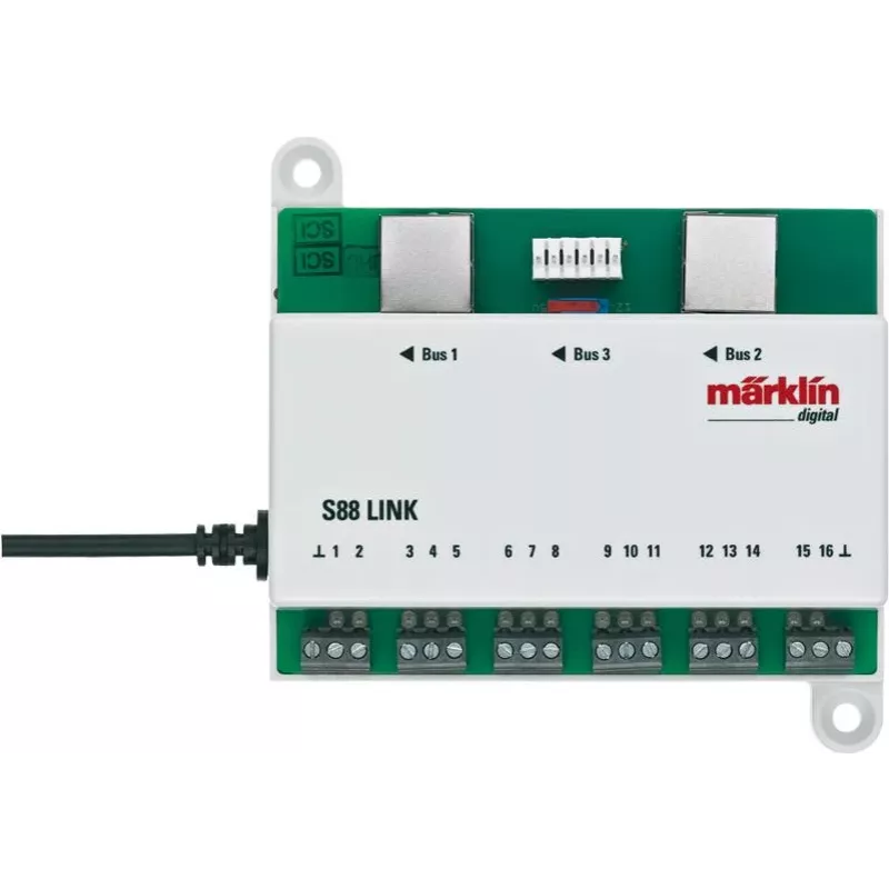 Märklin Link s 88 digitális dekóder DCC szerint, zöld/fehér 60883
