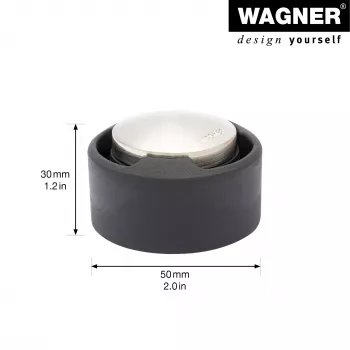 Wagner design yourself EH 5171 ajtóütköző, cinköntvény gumiütközővel, Ø 5 cm, matt nikkel/fekete 15517111