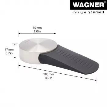 Wagner Design Yourself EH 5116 ajtóütköző, cinköntvény gumiütközővel, Ø 50 mm, matt nikkel 15511611