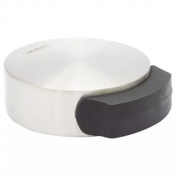 Wagner Design Yourself EH 5111 padlóra szerelhető ajtóütköző, cinköntvény gumi gyűrűvel, szatén nikkel, 50 mm átmérő (15511111)