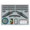 Märklin 08193 pályaudvari sín bővítő szett T2, Z sín (1:220), új ezüst sín
