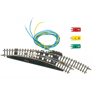 Märklin Z nyomtávú elektromágneses jobb ívváltó - fekete/sárga (8569)