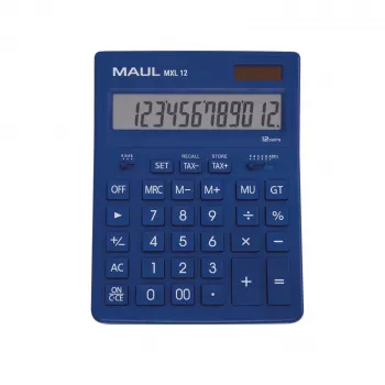 Maul MXL 12 asztali számológép világoskék 12 jegyű elem és napelem 7267034