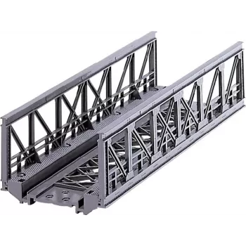 Märklin 07262 rácsos híd HO modellvasúthoz – szürke műanyag építőkészlet egyvágányú hídhoz, 360 mm hosszú