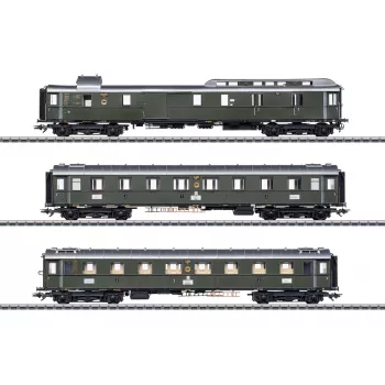 Märklin 42490 H0 3 darabos készlet PwPost4ü-28 gyorsvonati kocsi a DRG-től
