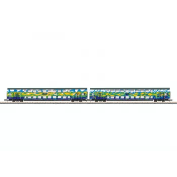 Märklin 87306 Z emeletes kocsi-készlet Touristik 1 a DB AG-tól - 2 emeletes köztes kocsi