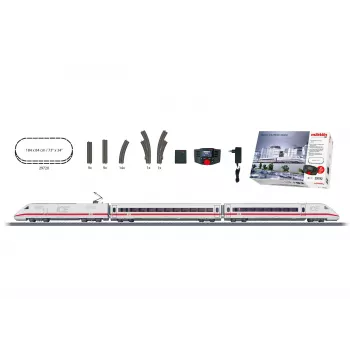 Märklin 29792 ICE 2 digitális kezdőszett H0 AC Mobile Station 2-vel, 5 részes vonat, C-sín ovál, VI. korszak