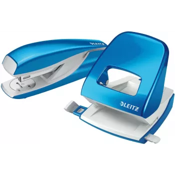 LEITZ Nexxt WOW tűzőgép- és lyukasztókészlet, Metallic Blue 5095-10-36