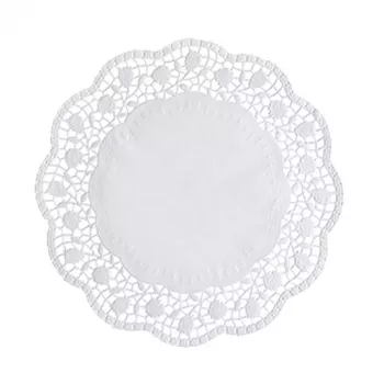 PAPSTAR tortacsipke kerek tortaalátét Ø 28 cm, 100 darab, fehér csipkeminta 12268