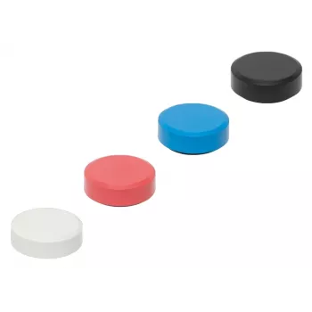 MAULpro újrahasznosított kerek mágnesek, 29 mm x 11 mm, 20 részes választék (fehér, piros, kék, fekete) 6177399