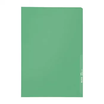 Leitz A4 dokumentumtasakok, 0,13 mm PP, zöld, 100 darabos csomag 40000055