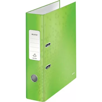 Leitz 180° WOW A4 iratrendező karos mechanikával, kerek gyűrű, karton, zöld, 600 lap, 80 g/m² (10050054)