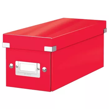 Leitz Click & Store WOW CD/DVD tárolódoboz 160 lemez piros karton (60410026)