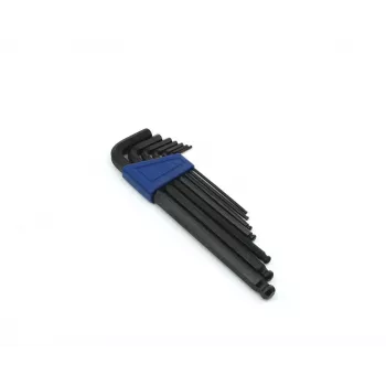 Brüder Mannesmann M 299 7 részes L-alakú imbuszkulcs-készlet, króm-vanádium acél, metrikus 2,5-10 mm, DIN 911, szaténkrómozott, műanyag klip tartóval