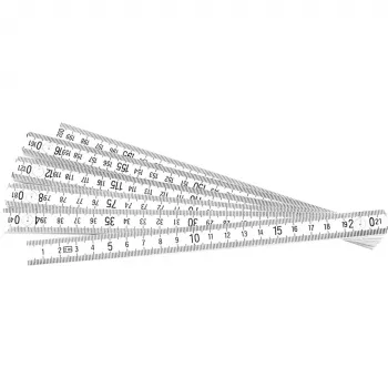 BRÜDER MANNESMANN PVC csuklós mérőrúd 2 m, 10 szegmens, EG III. osztály 810-PVC-2M
