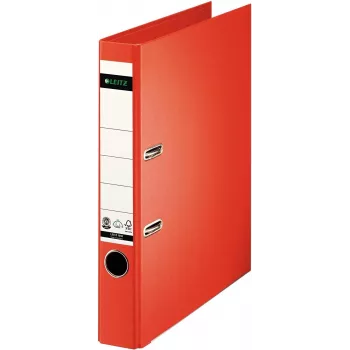 LEITZ 180° karos irattartó A4 50 mm világospiros karton 1008-00-20