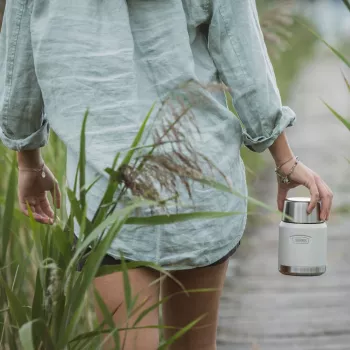 THERMOS ICON hőtartó bézs 0,47 L hőszigetelt rozsdamentes acél edény behajtható kanállal 4120323047
