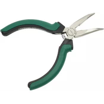 BRÜDER MANNESMANN GREEN LINE elektronikai hajlított csípőfogó 125 mm, szerszámacél, zöld/ezüst/fekete M 1070-5