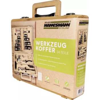 BRÜDER MANNESMANN MAN 29001 24 részes eszközkészlet bambusz tokban M29001