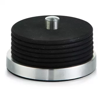 Zeller Present üveg pohéralátét-készlet, rozsdamentes acél/szilikon, 6 cm Ø10 cm, fekete, 7 részes (27224)