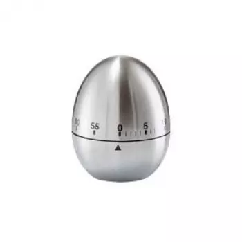 ZELLER rozsdamentes acél konyhai időzítő 60 perc mechanikus, ezüst 27245