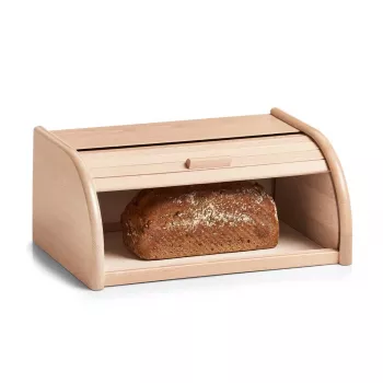 Zeller 20463 Roll-Top Bread Bin, Beech