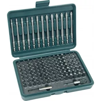 BRÜDER MANNESMANN 113-Piece Bit Box Set, S2 Steel Bits in Case 29830