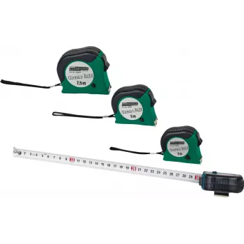 Brüder Mannesmann M80503 5 m mérőszalag 19 mm acélszalaggal, gumírozott ABS ház, metrikus, II. osztály