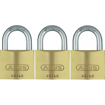 ABUS 82 sorozat sárgaréz lakat készlet, azonos zárású, 45 mm ház, 3 darabos csomag 11825 8