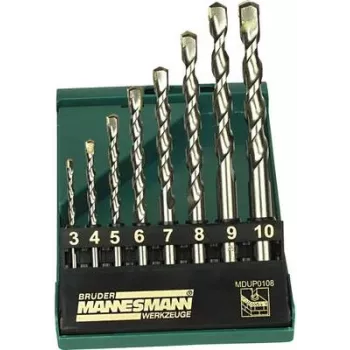 Brüder Mannesmann M54309 kőfúró készlet, 5 részes, 4-10 mm, keményfém betétes, DIN 8039