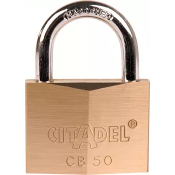 ABUS 40 mm tömör sárgaréz lakat edzett acélkengyellel - kulcs, 2 kulcs (238345)
