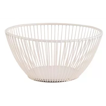 APS SVART kerek kenyér- és gyümölcskosár, fehér fém, 175 mm 30425