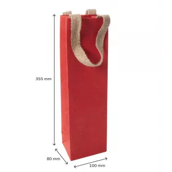 SIGEL Red Coco papír ajándéktáskák, 10 x 35,5 cm, 5 darabos csomag (ET012)