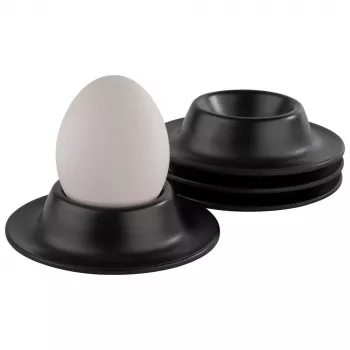APS tojástartó, melamin, fekete, 4 darabos készlet, 85 mm átmérő, 20 mm magasság, mosogatógépben mosható (83849)