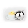 APS vajtartó, porcelántál rozsdamentes acél 18/8 fedéllel, 180 x 130 x 70 mm, fehér/ezüst, 1 darab 15921